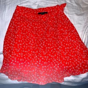 Forever 21 red tie up mini skirt